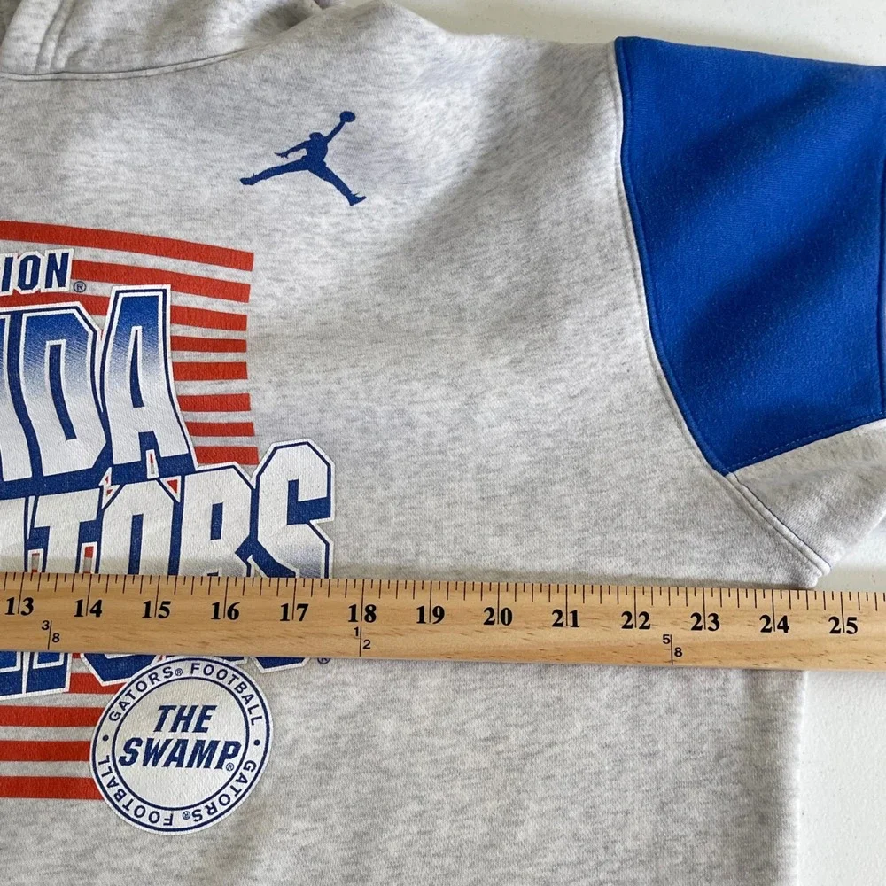 Vintage Air Jordan Florida Gators Hoodie M Gray Gator Nation The Swamp Pullover